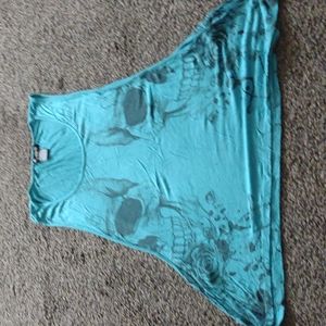 💀Unique Skull Design Oversized Open Sleeve Tank Top!☠️